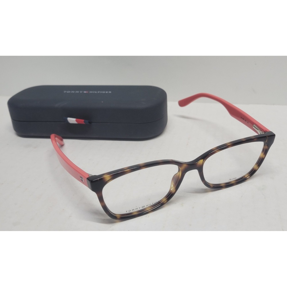 Tommy Hilfiger TH 1492 9N4 Tortoise Pink Rectangular Eyeglasses Frames with Case - Picture 8 of 10